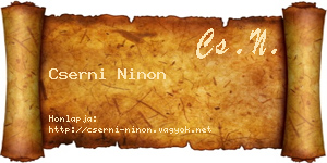 Cserni Ninon névjegykártya